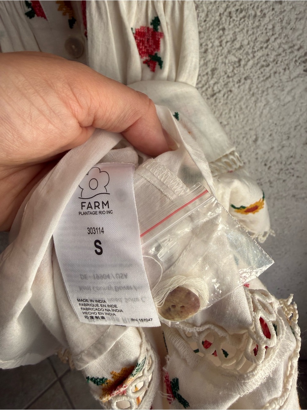 FARM Rio White Midi Dress with Pink & Yellow Floral Print - Picture 8 of 10